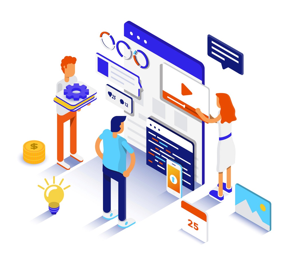 Recruiting Overseas Tech Professionals – The Starter’s Guide - Part 1 - AR Innovations flat color modern isometric digital marketing vector 20983392 1 - AR Innovations